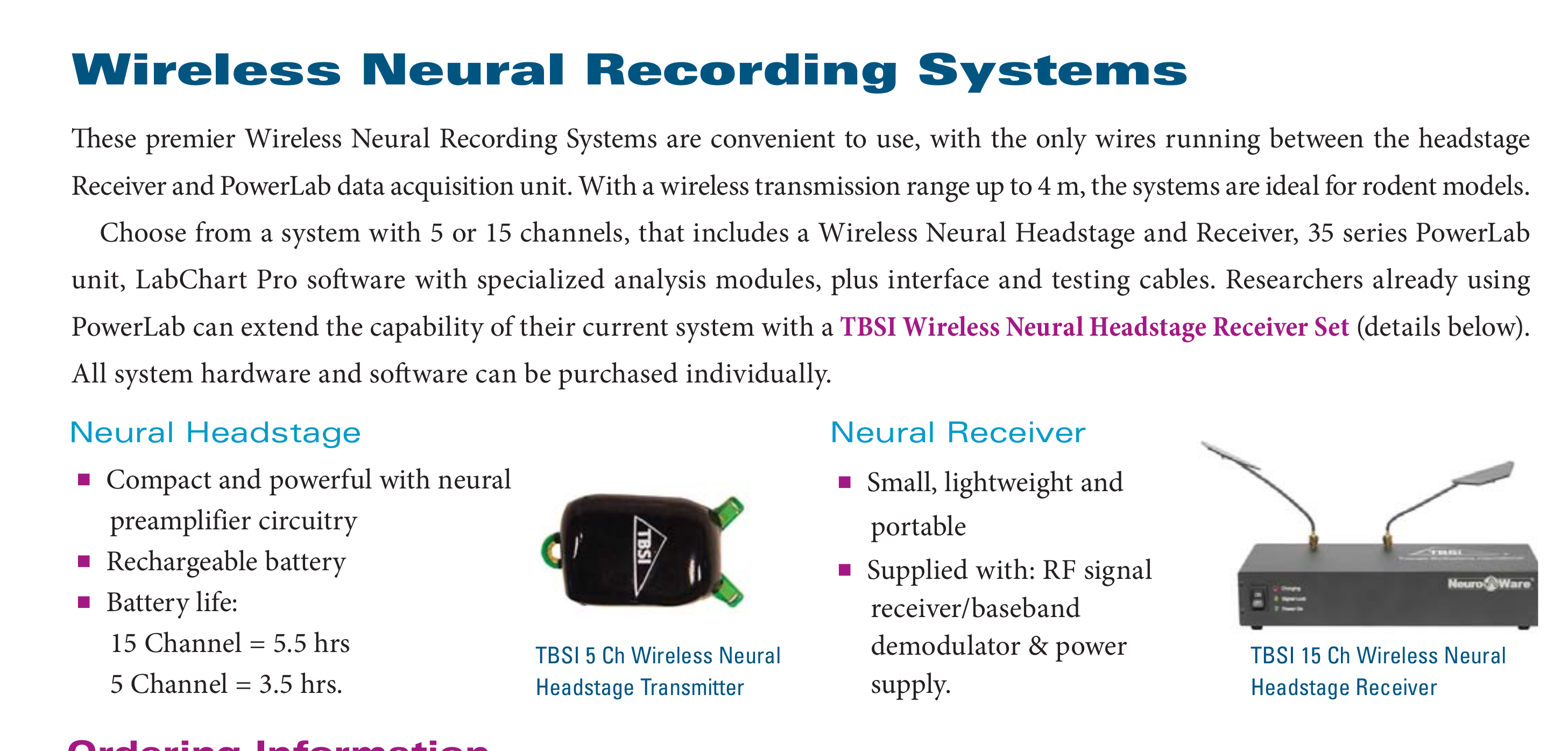 TBSI Wireless Headstage